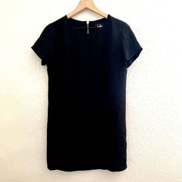 Lulu's Black Short Sleeve Shift Dress XS - Picture 1 of 4